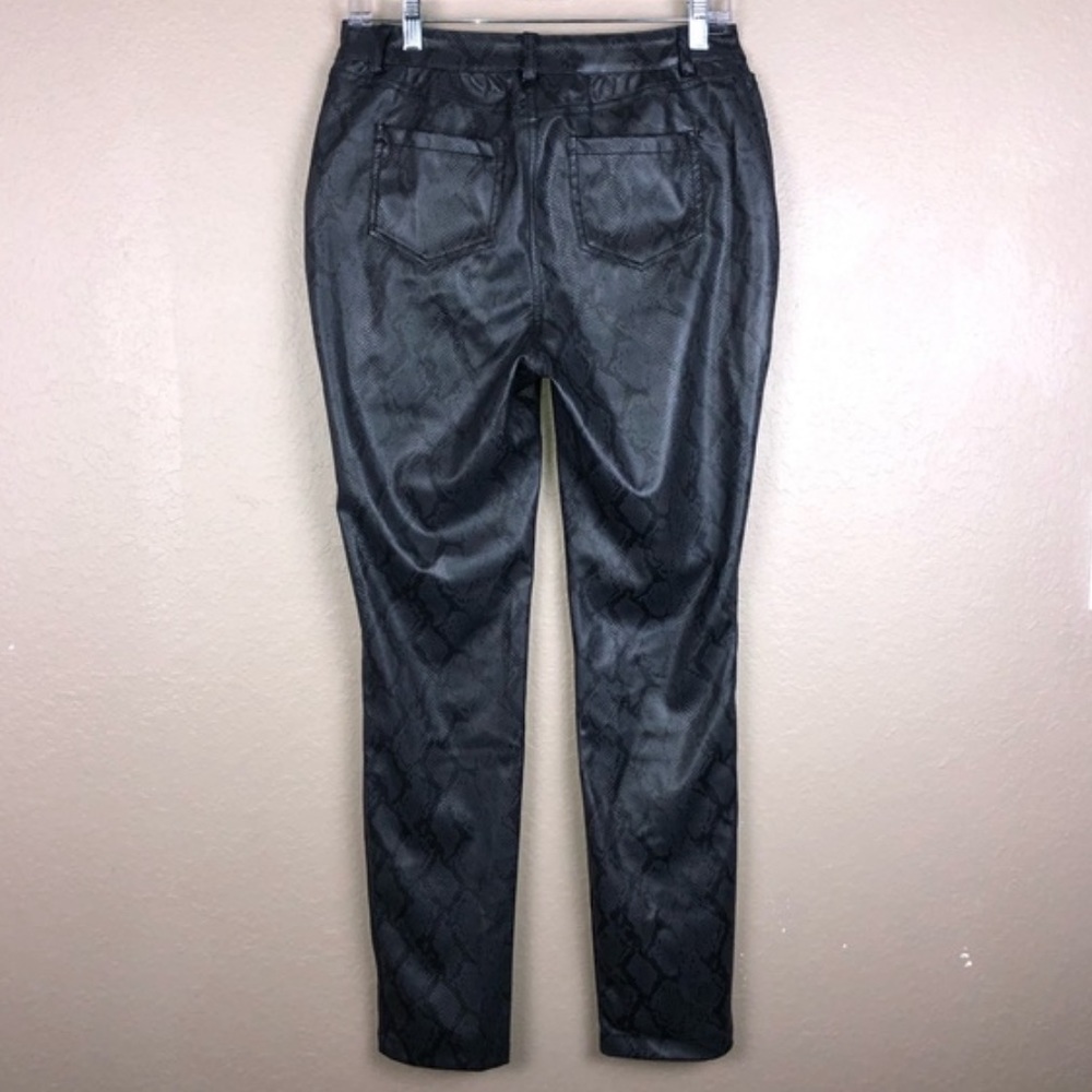 Bebe Gray Python Faux Leather Pants - image 2